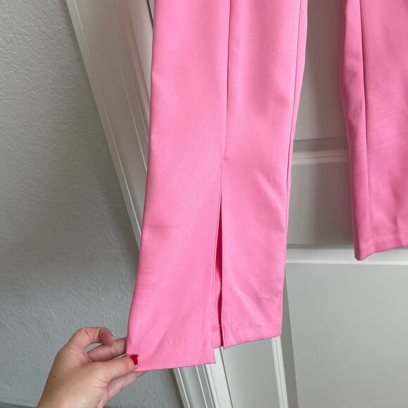 Do+Be Pink Slit Hem Flare Leg Barbiecore Pant Size S - Picture 4 of 12